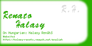renato halasy business card
