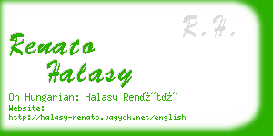 renato halasy business card